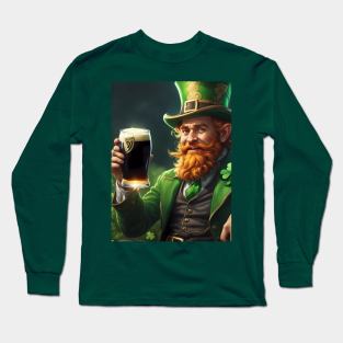 Folk Art Leprechaun Long Sleeve T-Shirt